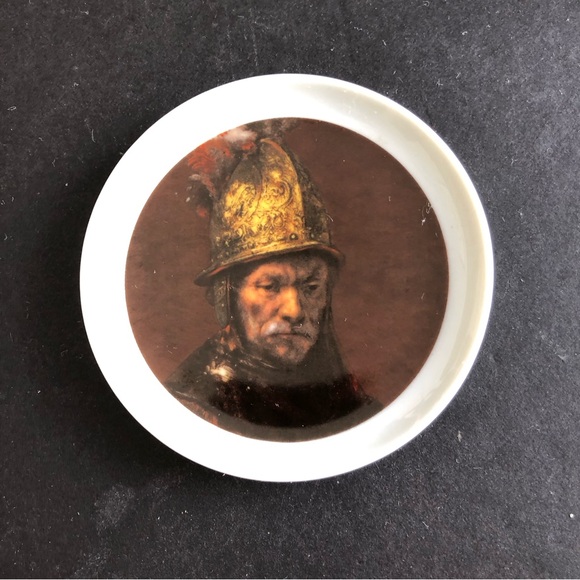 Bareuther Waldsassen Bavaria Germany Rembrandt Coaster Plate 3.5" Set of Three - Picture 2 of 7